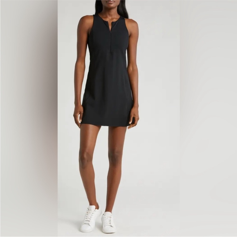 SPANX Elegant Black Sleeveless Mini Dress